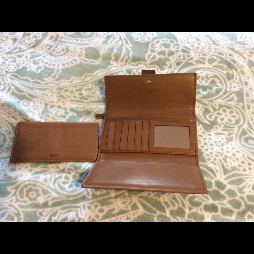 Brown coach signature wallet